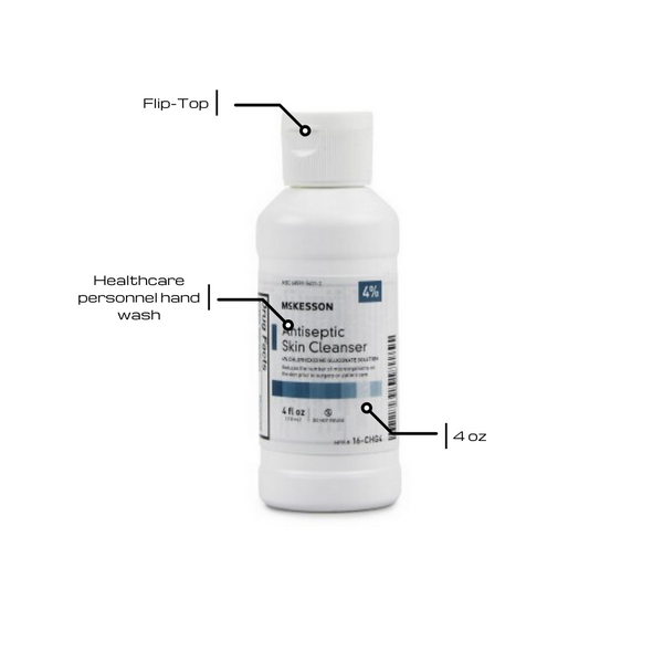 McKesson - Antiseptic Skin Cleanser 4 oz. Flip-Top Bottle - 10 PACK